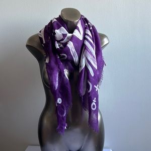 Purple & White Scarf Set Faith
